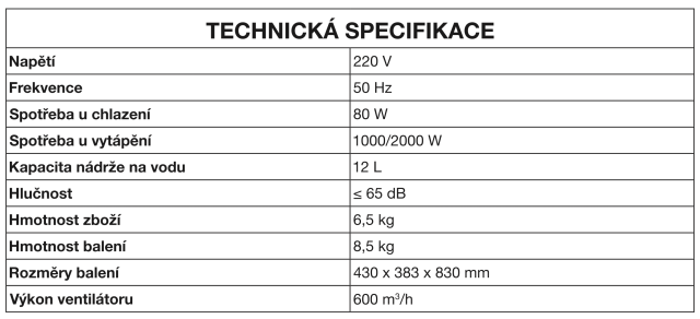 Technické specifikace